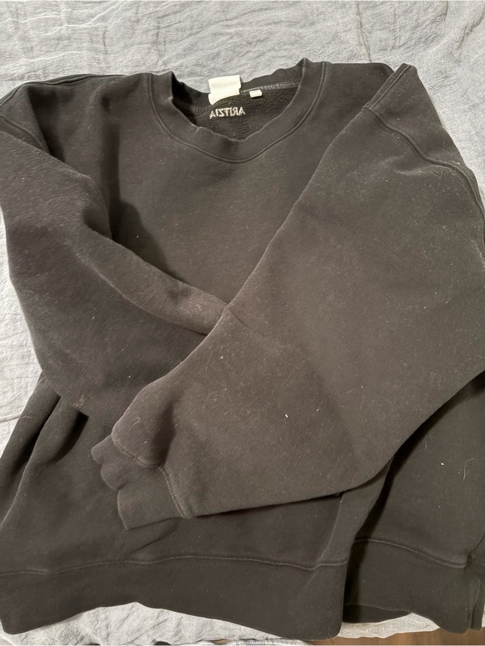 Black womens Crewneck Sweatshirt -